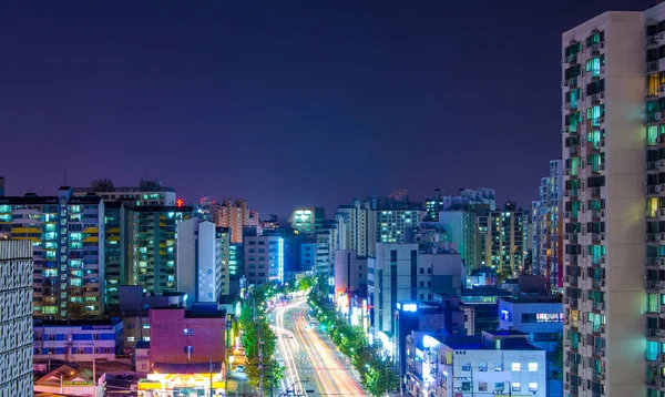 Ciudad Nocturna Paisaje del Seúl, Corea —  Fotos de Stock