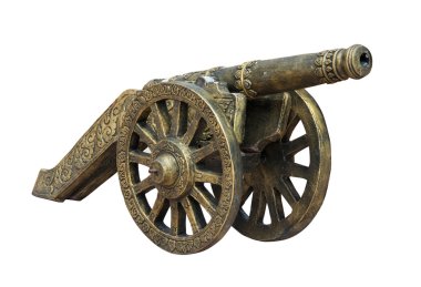 Beyaz arka plan üzerinde izole Tay antik savaş topu