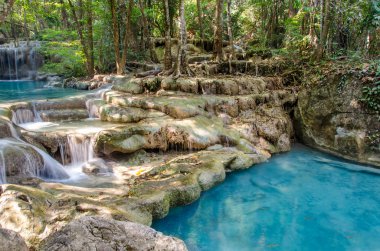 erawan şelale Milli Parkı, derin orman şelale,