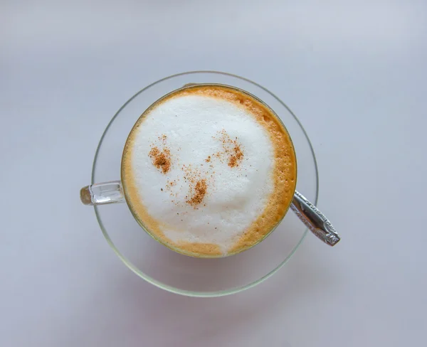 Cappuccino-Kaffee zum Frühstück — Stockfoto