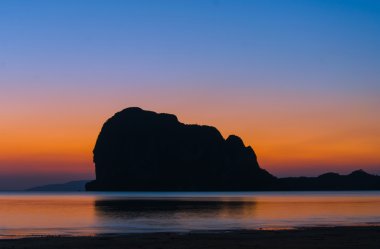 günbatımı pak meng plajda trang Tayland