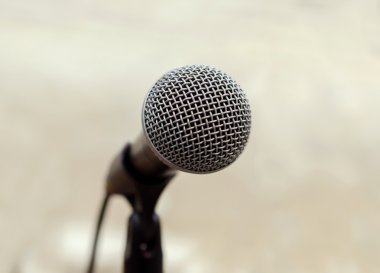 mikrofon Konferans Salonu'nda yakın çekim
