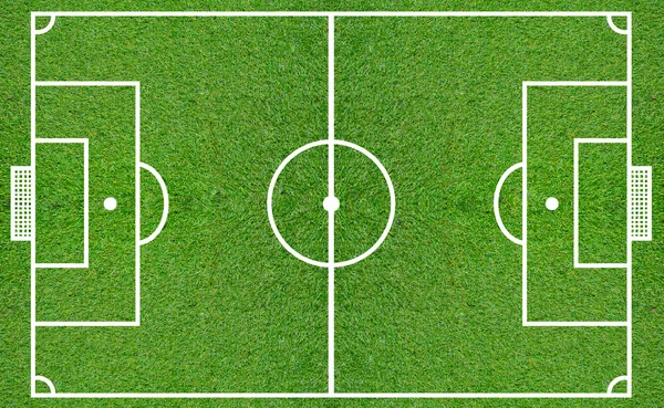 Green soccer field from top view. — Stock Photo, Image