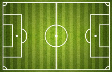 Yukarıdan gelen yeşil futbol sahası