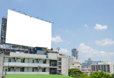city view geçmişi olan yolda büyük boş Pano