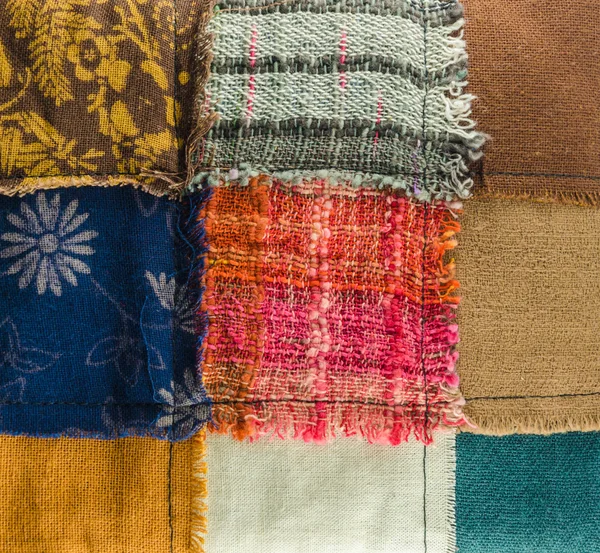 Текстура різних барвистих тканин — стокове фото