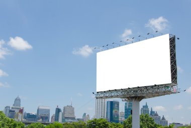city view geçmişi olan yolda büyük boş Pano