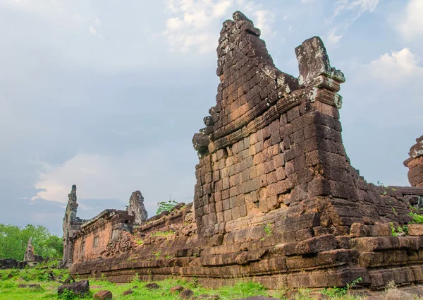 Wat phu castillo en champasak sur de laos, Patrimonio de la Humanidad de la UNESCO —  Fotos de Stock