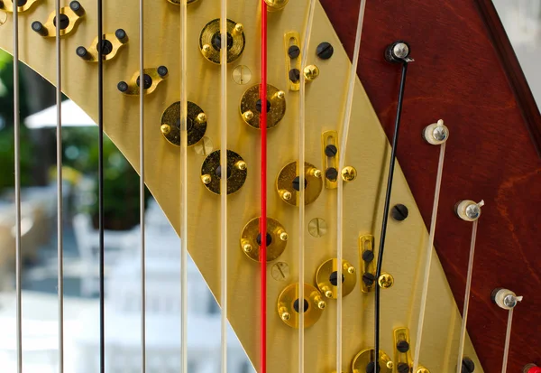 Teil des Musikinstruments namens Harfe — Stockfoto