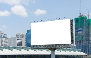 city view geçmişi olan yolda büyük boş Pano