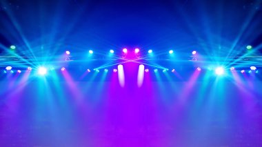 Lazer ışınları ile sahne spot