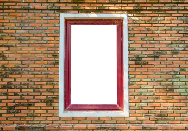 Window in a red brick wall — Stock Photo, Image