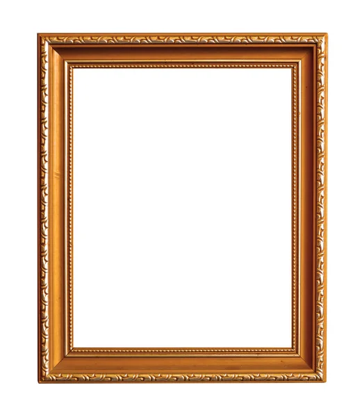 Goud frame elegante vintage geïsoleerd op wit — Stockfoto