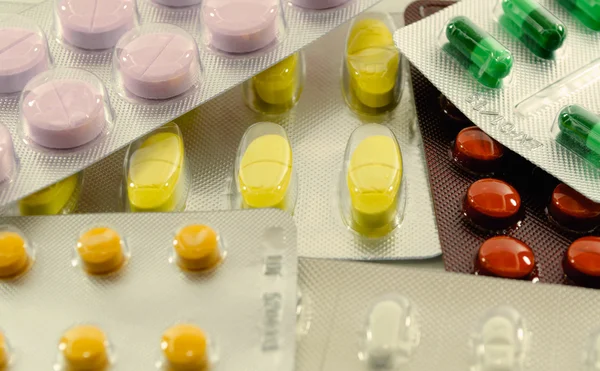 Various pills pile of medicine — Stock Photo, Image