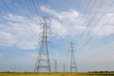 yüksek gerilim kule, elektrik yapmak için güç istasyonu