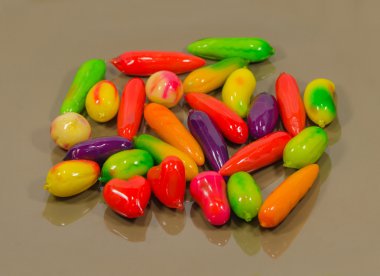 meyve Tay tatlı jöle ile kaplı soya dumpling taklit edilemez.