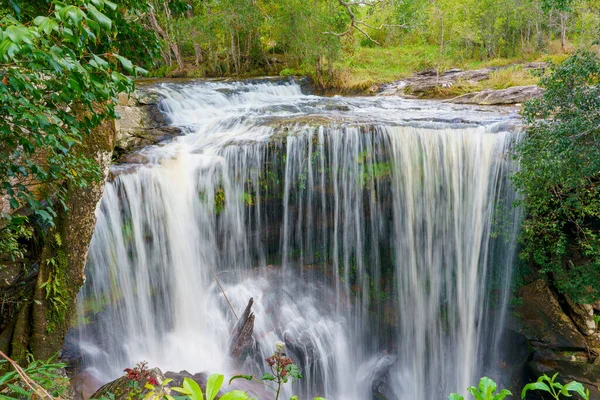 Waterfall Phu Kradueng National Park Loei Thailand Beautiful Landscape Waterfalls — Stock Photo, Image