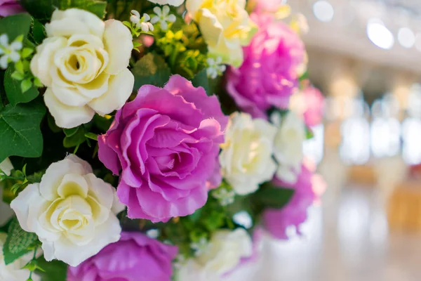Троянди Квітка Штучна Текстура Фон Весільної Сцени — стокове фото
