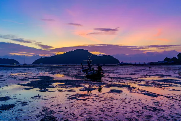 Lever Soleil Sur Plage Tropicale Mer Andaman Thaïlande — Photo