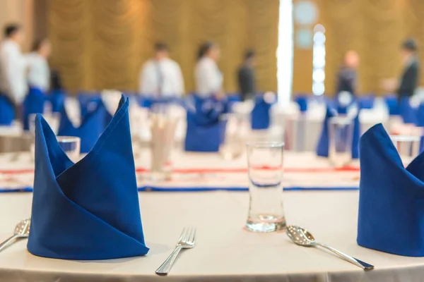 Elegância Óculos Mesa Configurados Para Sala Jantar — Fotografia de Stock