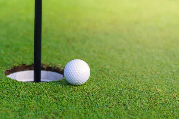 Golfbal Lip Van Beker Golfbaan — Stockfoto