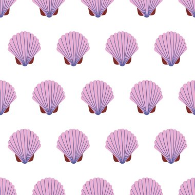 Menekşe kabuklu kusursuz deniz hayvanı deseni. Sualtı dünyası sakinleri yazdırdı.