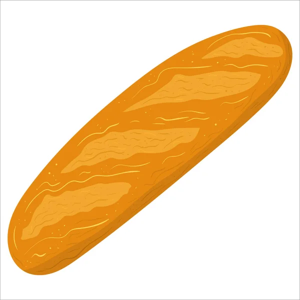 Cartoon illustration with baguette. Vector hand drawn graphic. — Stock Vector