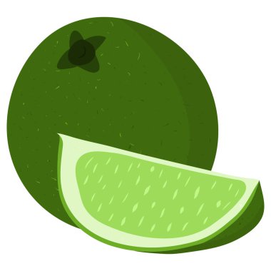Renkli limonlu çizgi film çizimi. Çiftlik pazarı ürünü.