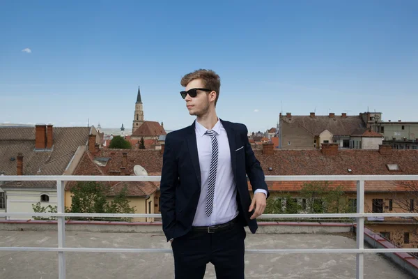 Hipster looking young business man — Stock Photo, Image