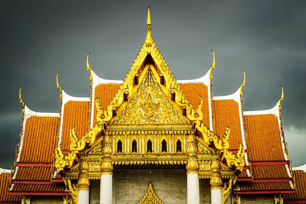 Temple Marbre Bangkok Thaïlande Architecture Point Repère Célèbre Destination Voyage — Photo