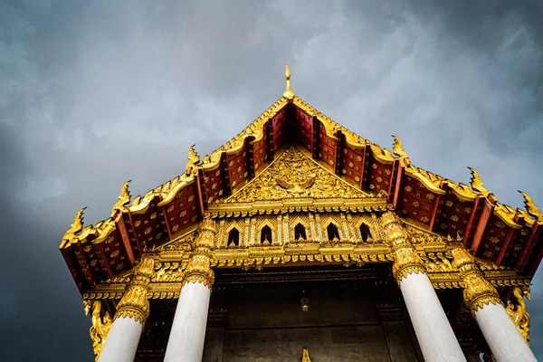 Temple Marbre Bangkok Thaïlande Architecture Point Repère Célèbre Destination Voyage — Photo