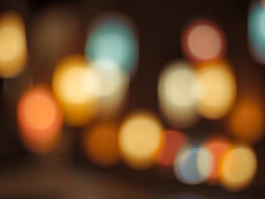 Odaklanmamış ışık kaynağı Altın sarısı Bokeh Renkli soyut bulanık arkaplan.