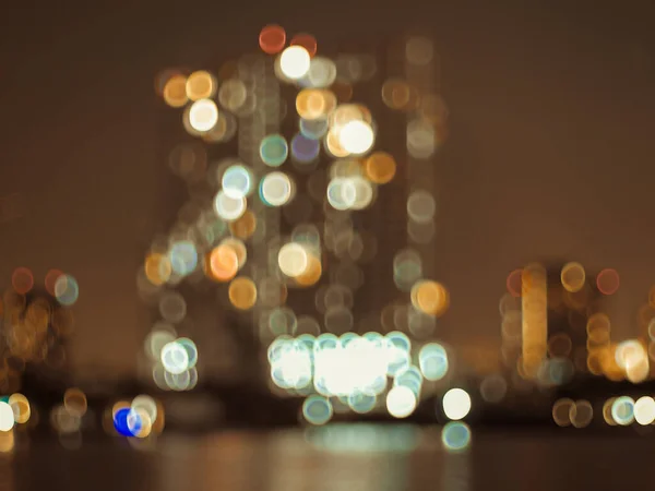 Defocus Θολώνουν Φώτα Της Πόλης Νύχτα Πολύχρωμο Bokeh Αφηρημένη Πρωτεύουσα — Φωτογραφία Αρχείου