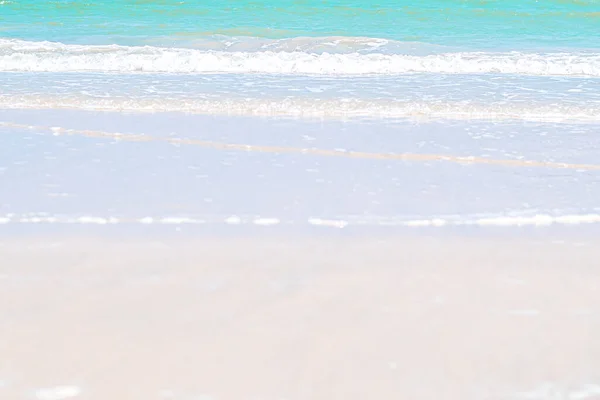 Panorama Horyzont Malownicze Spokojne Morze Niebieski Wody Ocean Piasku Plaża — Zdjęcie stockowe
