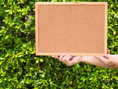 blank cork message pin board mock up object for communication.