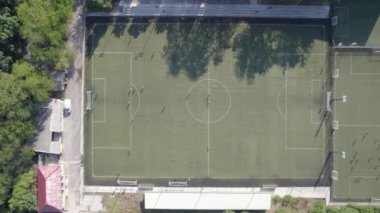 Şehir parkındaki en iyi spor manzarası. 