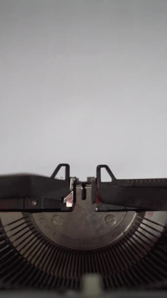Saint Valentines Day typed words on a vintage manual typewriter — 图库视频影像