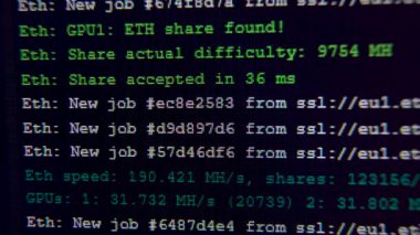 Ethereum Madencilik Ekranı Hashrate Ekranı