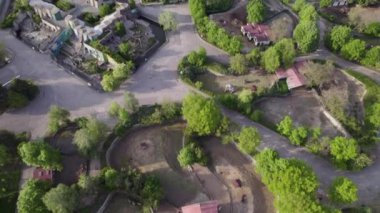 Aerial look down view on Sofia zoo, Bulgaria