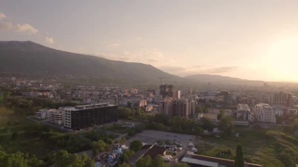 ブルガリアのソフィア市の夕日 — ストック動画