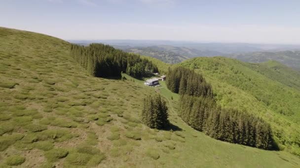 Ambaritsa Sığınağı Nın Havadan Görünüşü Troyan Balkan Dağları Nın Kuzey — Stok video