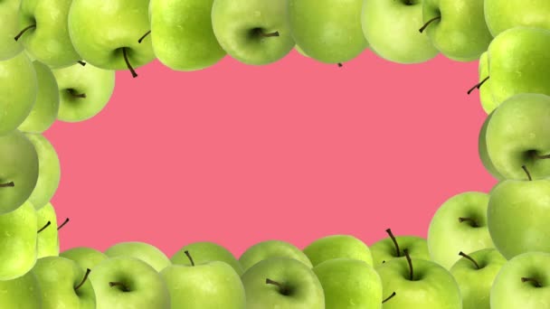 Apples Transition Fill Screen Overlay Peach Pink Background High Quality — Vídeos de Stock