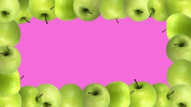 vertical video apples frame mock up text place. High quality 4k footage
