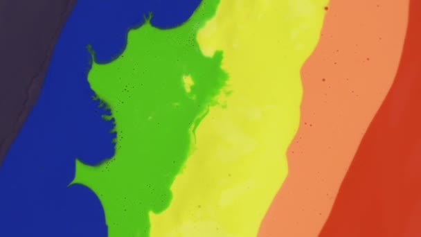 Colorful Paint Drops Mixing Water Ink Swirling Underwater Liquid Paint — Wideo stockowe