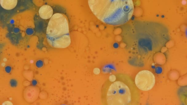 Orange Ink Floating Background Texture Cosmetic Rotating High Quality Footage — Stok video