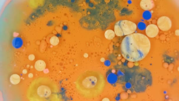 Orange Ink Floating Background Texture Cosmetic Rotating High Quality Footage — Vídeo de stock