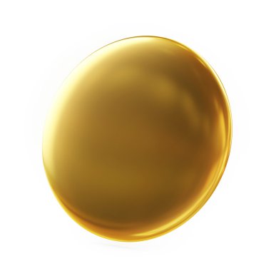 Altın rozet beyaz zemin üzerine izole