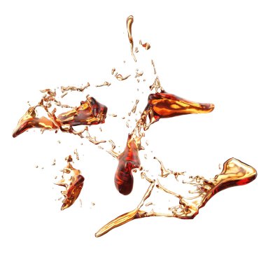 şekil, sıvı abstract, buzlu çay beyaz zemin üzerine izole