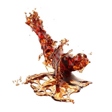 şekil, sıvı abstract, buzlu çay beyaz zemin üzerine izole