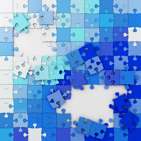 Multicolored Puzzle Illustration, Jigsaw — Stock Photo, Image